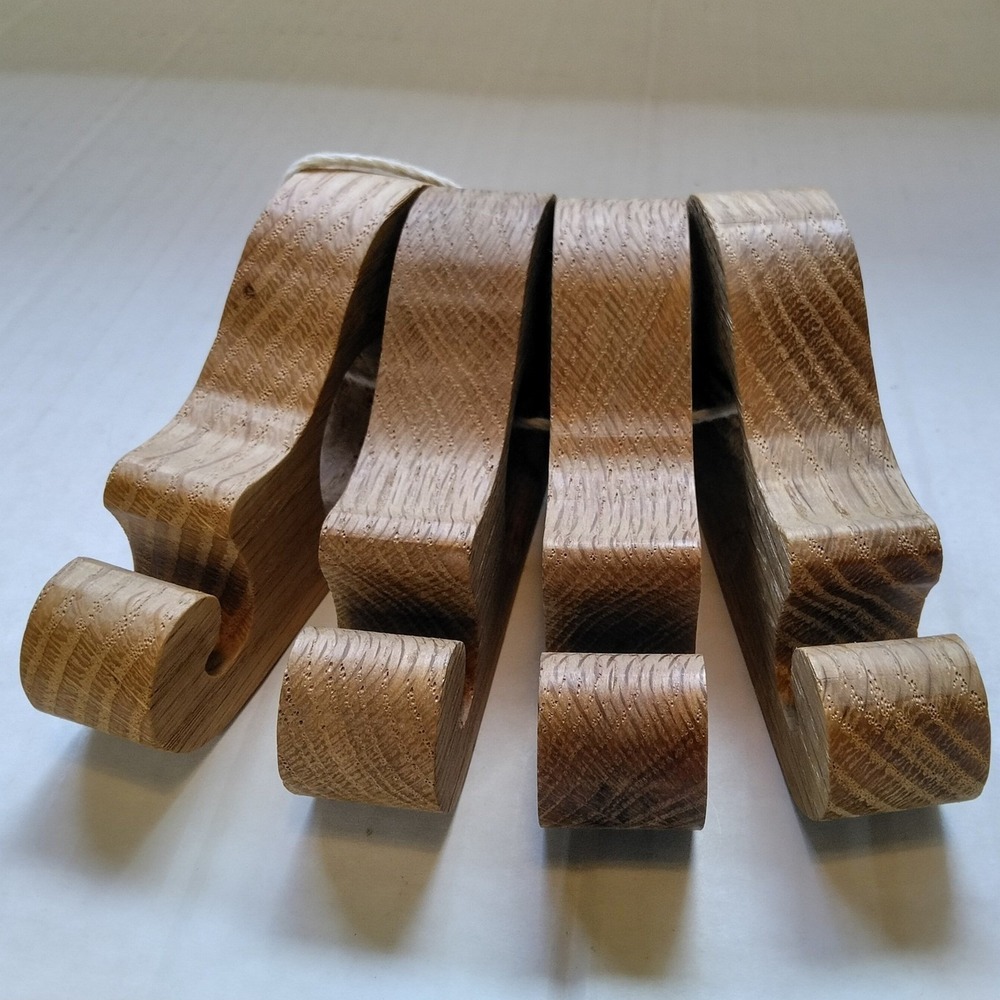 Set of 4 Vintage Wooden Sleigh Napkin Rings Christmas Holiday Table Decor - Picture 2 of 8